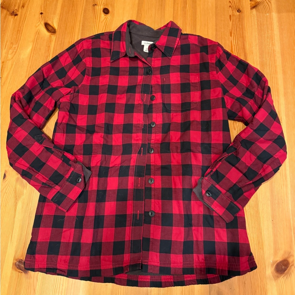 LL Bean Fleece Lined Flannel